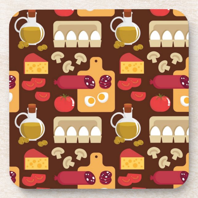 Pizza Pattern Coaster (Front)