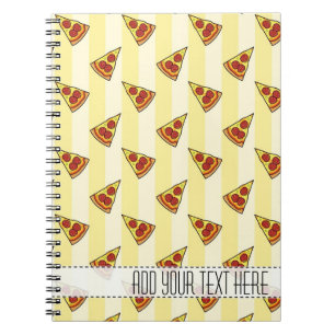 Pizza Pattern Custom Notebook