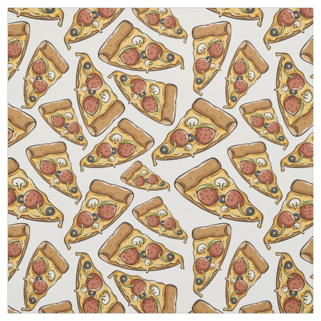 Pizza Pattern fabric (Swatch)