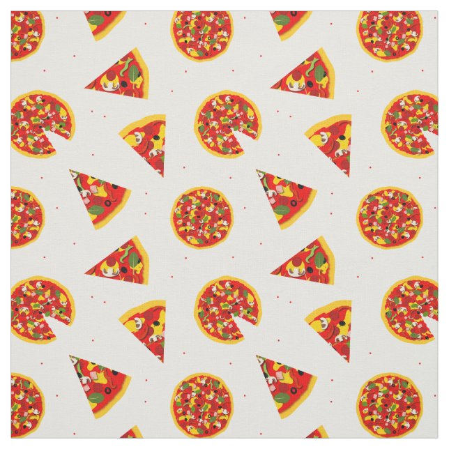 Pizza Pattern Fabric (Swatch)