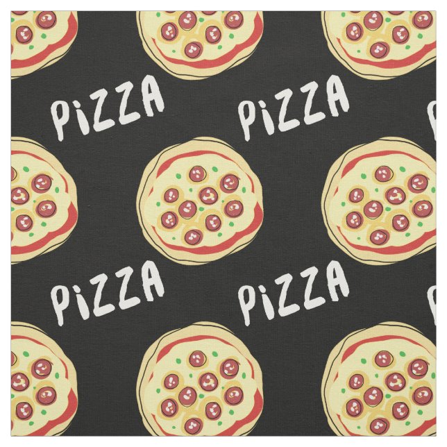 Pizza Pattern Fabric (Swatch)