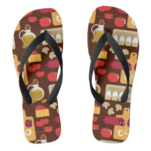 Pizza Pattern Jandals