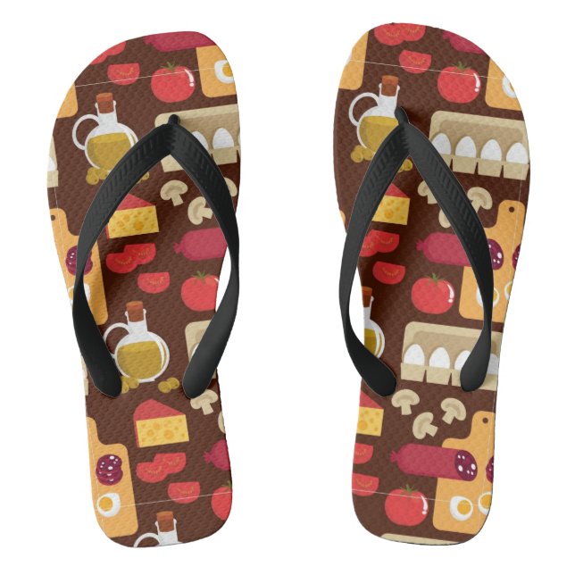 Pizza Pattern Jandals (Footbed)