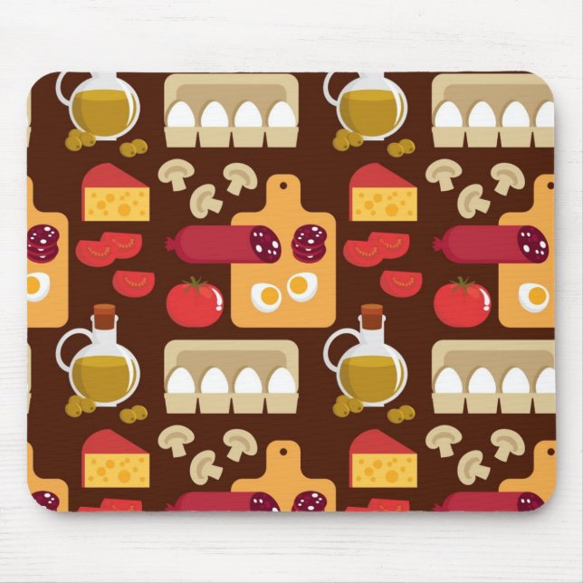 Pizza Pattern Mouse Pad (Front)