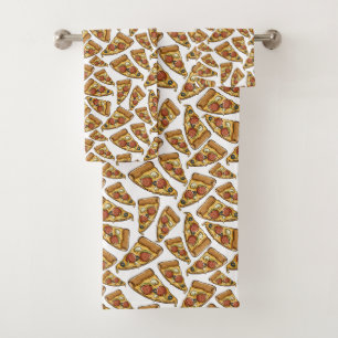 Pizza Pattern towel set