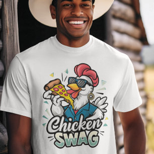 Pizza-Pecking Poultry Logo T-Shirt