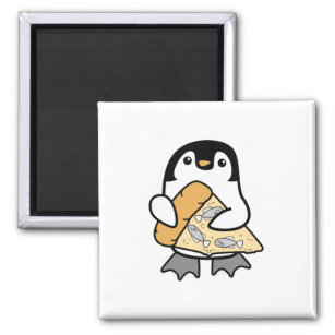 Pizza Penguin Magnet