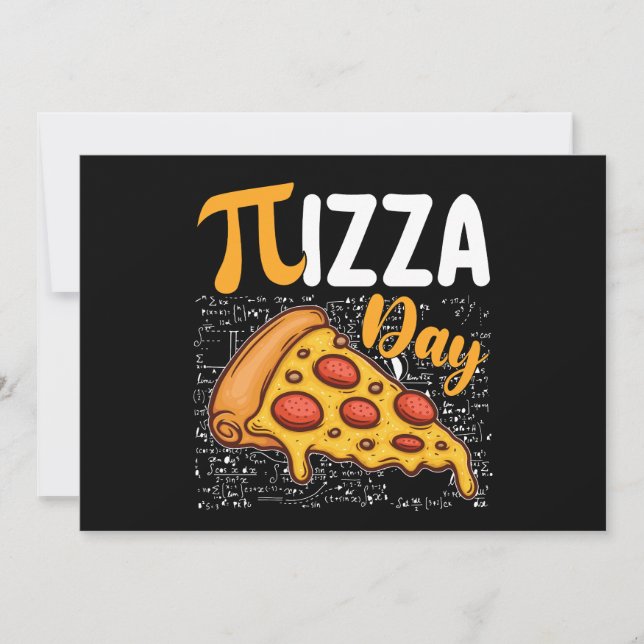 Pizza Pi Day Math Mathematics Lovers Invitation (Front)