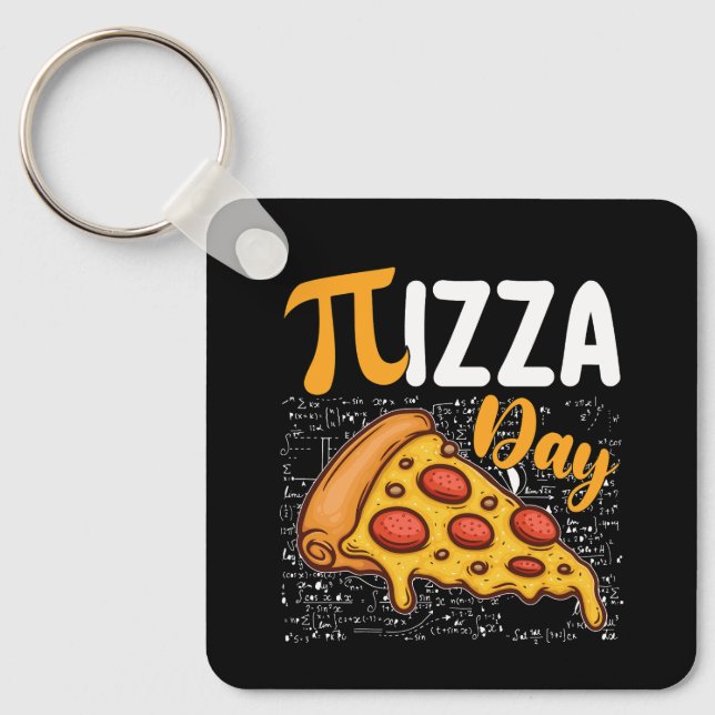 Pizza Pi Day Math Mathematics Lovers Key Ring (Front)