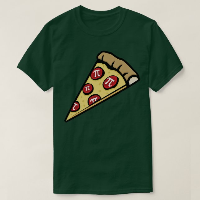 Pizza Pi Funny Pizza Pie With Pi Toppings Math 224 T-Shirt (Design Front)