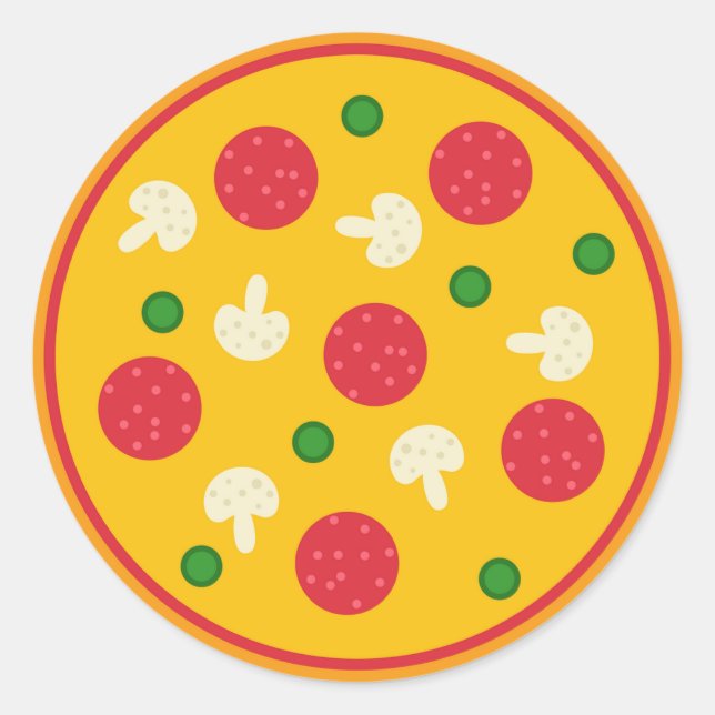 Pizza Pie Classic Round Sticker (Front)