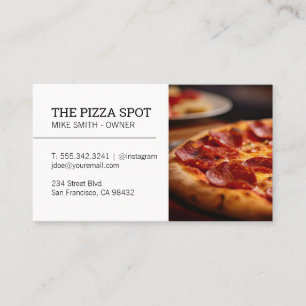 Pizza Pie Pepperoni and Cheese Business Card