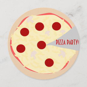 Pizza Pie Pizza Party Invitation