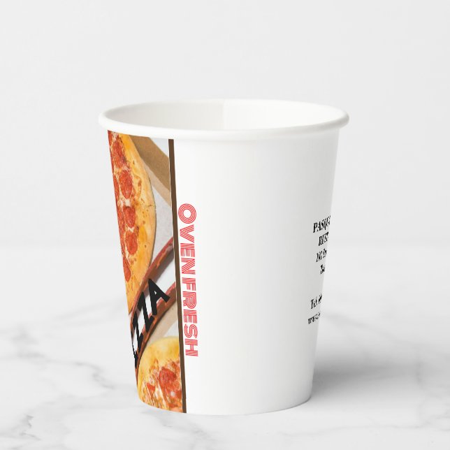 Pizza Pie Restaurant Name Paper Cups (Left)