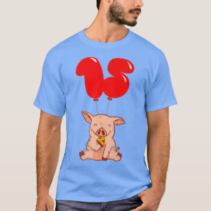 Pizza Pig - 15th Birthday - Kids Balloon Party Pre T-Shirt