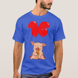Pizza Pig  16th Birthday  Kids Balloon Party  T-Shirt