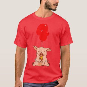 Pizza Pig - 4th Birthday - Kids Balloon Party 2282 T-Shirt