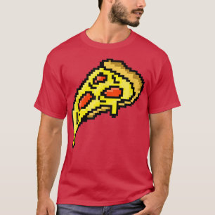 Pizza Pixel 8 Bitmap Pixelated Computer Graphic 22 T-Shirt