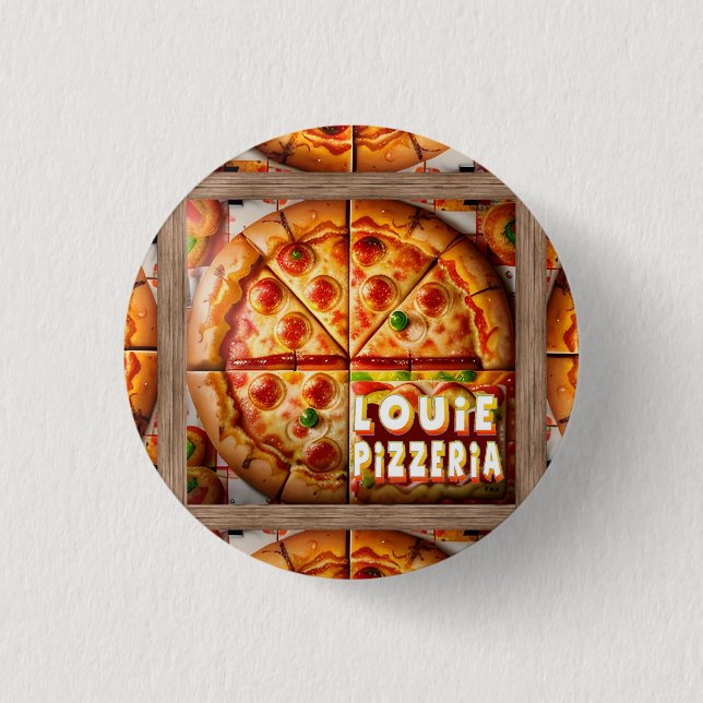 Pizza Pizzeria Design 3 Cm Round Badge (Front)