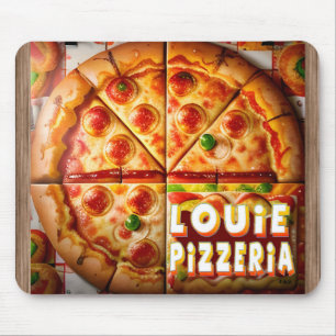 Pizza Pizzeria Design Mouse Pad