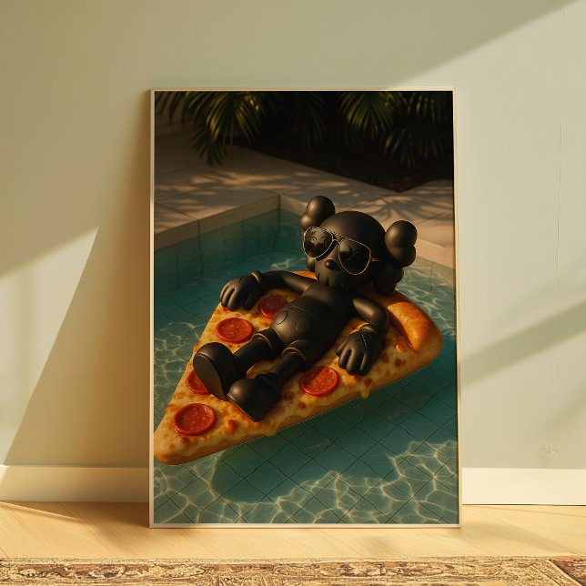 Pizza Pool Float Funny Summer Pool Wall Poster (Creator Uploaded)