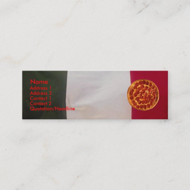 Pizza Profile Card (Front)