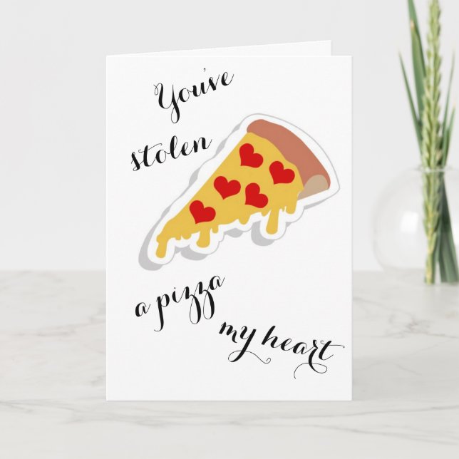 Pizza Pun Cute Valentines Card (Front)