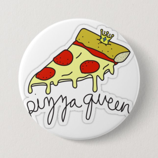 Pizza Queen 7.5 Cm Round Badge (Front)