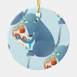 pizza rat ceramic tree decoration