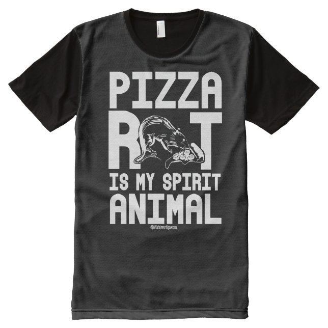 Pizza Rat is my spirit animal All-Over Print T-Shirt (Front)