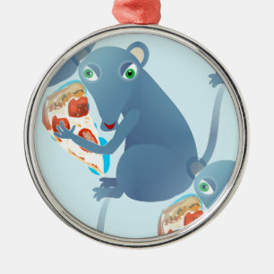 pizza rat metal tree decoration