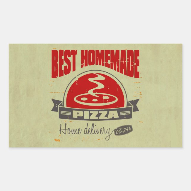 Pizza Rectangular Sticker (Front)