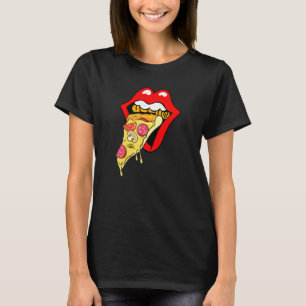 Pizza Red Lips Fast Food T-Shirt