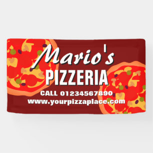 Pizza Restaurant Banner Sign for Pizzeria