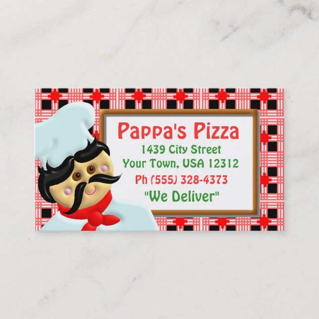 Pizza Restaurant Business Card (Front)