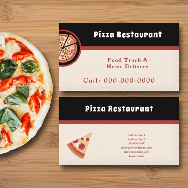 Pizza Restaurant Business Card (Pizza Restaurant Business Card)