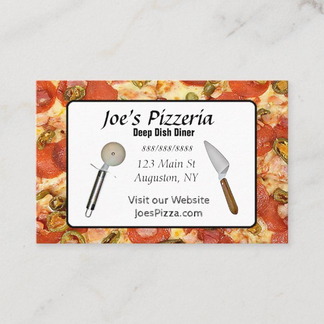 Pizza Restaurant Business Card (Front)