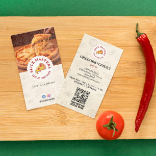 Pizza Restaurant Business   Minimalist Classic Business Card