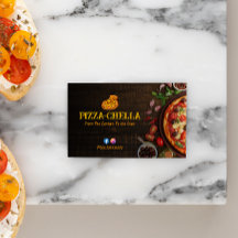 Pizza Restaurant Business | Minimalist Dark Wood