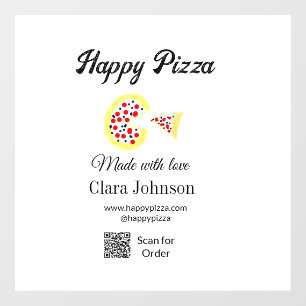 Pizza restaurant cafe pizzeria scan QR code order