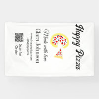 Pizza restaurant cafe pizzeria scan QR code order