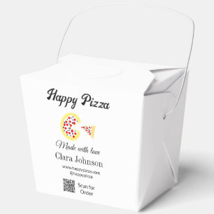 Pizza restaurant cafe pizzeria scan QR code order Favour Box