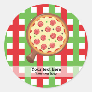 Pizza restaurant classic round sticker
