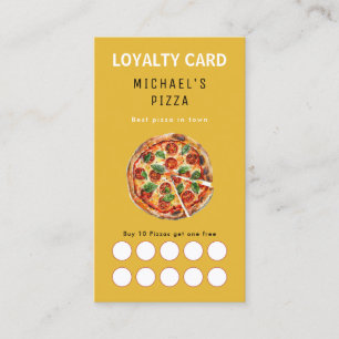 Pizza restaurant food truck Loyalty Card