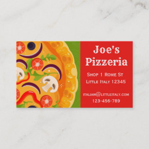 Pizza restaurant or catering business business card