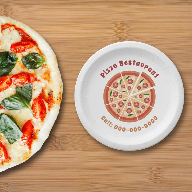 Pizza Restaurant Paper Plate (Pizza Paper Plates)