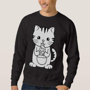 Pizza Round Pizzetta Fan Cat Pizzaiolo Pizzeria Sweatshirt
