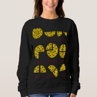 Pizza Salami Cheese Quick Math Fractions Math Teac Sweatshirt