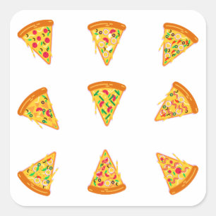 Pizza Set Pack: Delicious Deals & Bundles Square Sticker