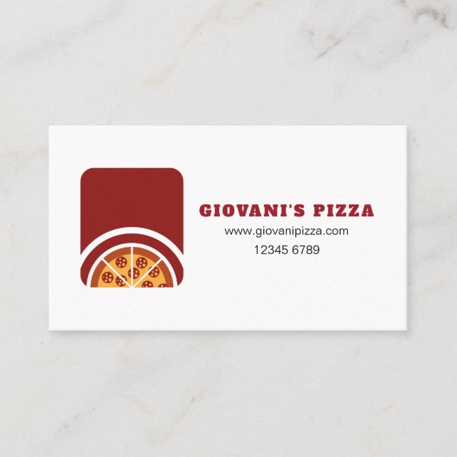 Pizza Shop Business Card (Front)